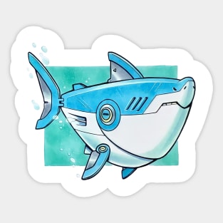 robo shark Sticker